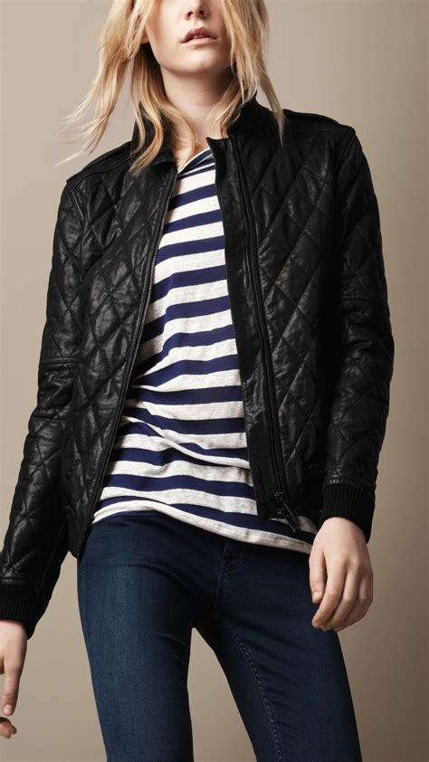 black quilted bomber jacket women's.